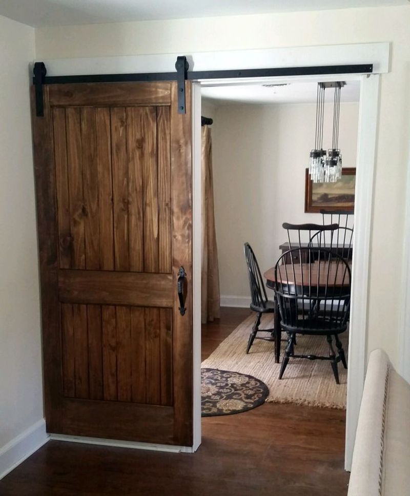 The Rustic Barn Doors In These Kansas Farmhouses That Transform Every Room Instantly - Decor Hint Stained Dark Walnut Doors for Dining Areas