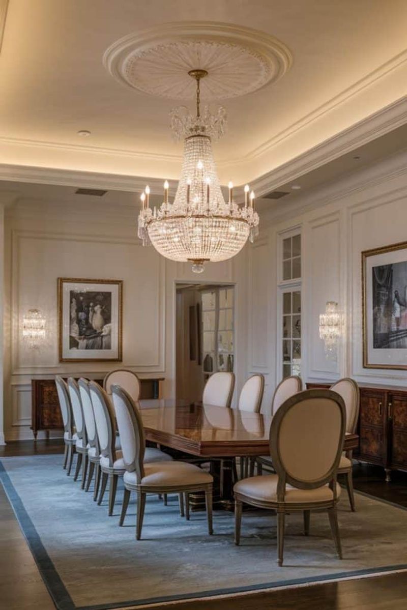 Crown Molding Paired With Classic Wainscoting
