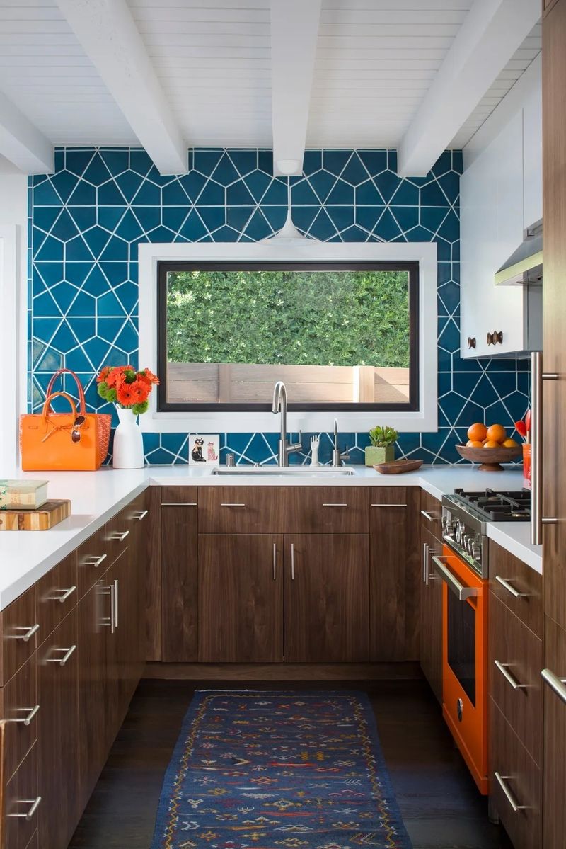 Colorful Tile Backsplashes and Countertops