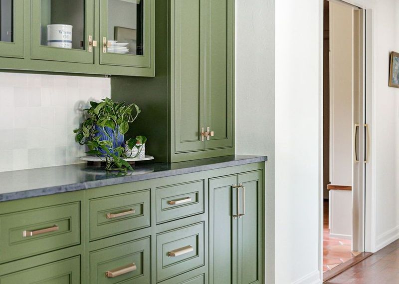 Retro-Inspired Living In Colorado That's Turning Heads This Year - Decor Hint Avocado Green and Harvest Gold Kitchens