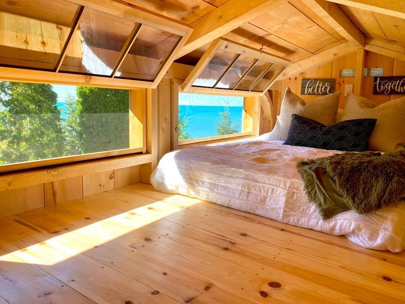 Michigan Lake House Bedrooms Perfect For Snuggling Up Lakeside - Decor Hint Vintage Cottage Charm on Crystal Lake