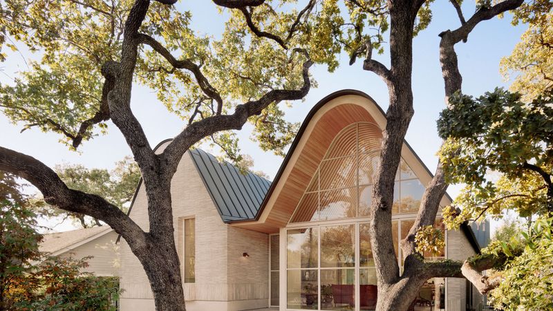 Front Façade: Twin Curved Gables & Historic Vernacular