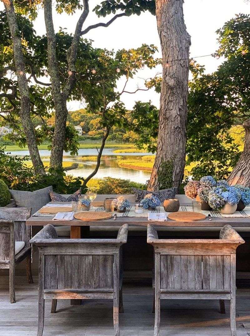 Party-Ready Porch with Dining Table Setup