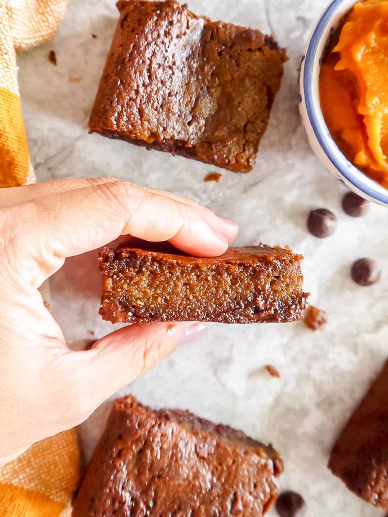 Gluten-Free Almond Flour Pumpkin Brownies