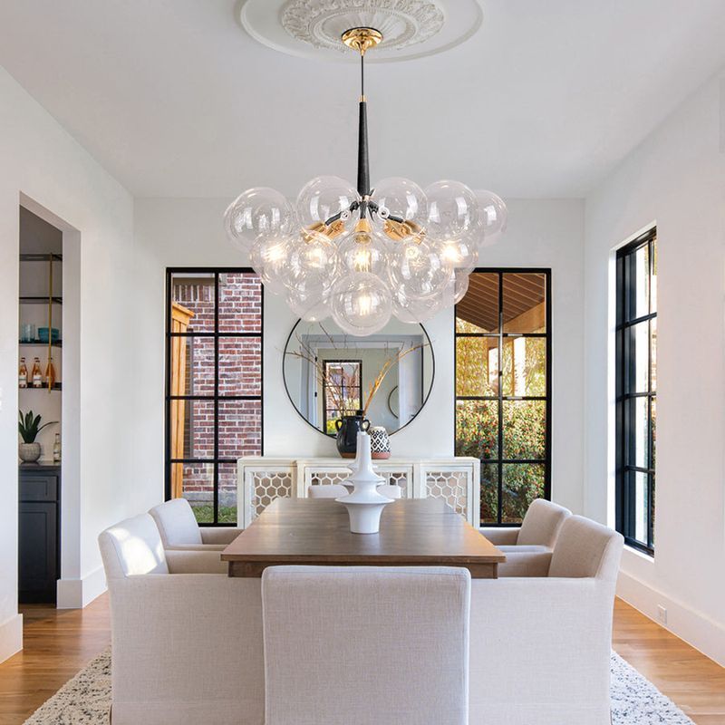 Crystal Chandeliers With Subtle Patina