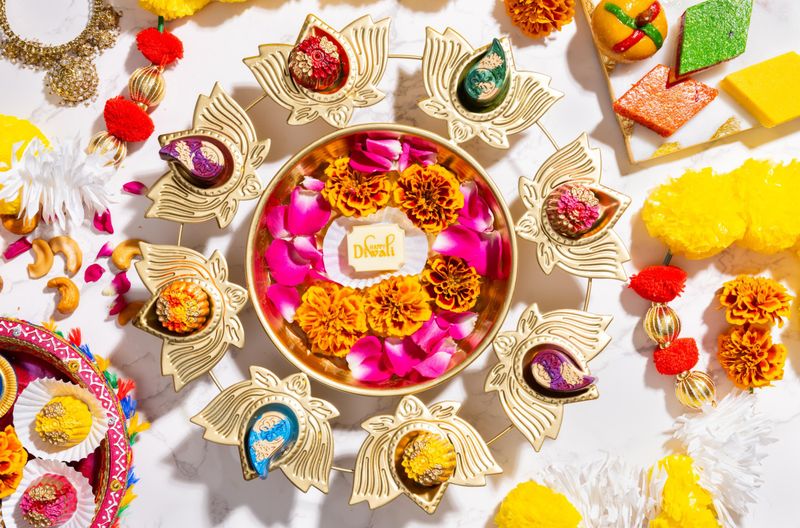 Food Stalls And Traditional Indian Cuisine
