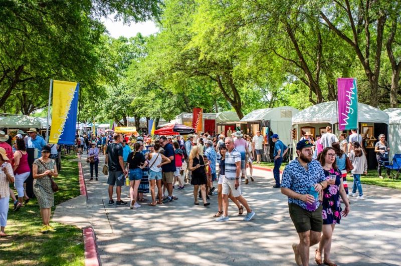 13 Texas Handmade Art Fairs Full Of Local Flavor Craftsmanship And Community - Decor Hint Cottonwood Art Festival in Richardson