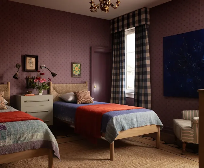 New Colorado Home Built With The Soul Of A Century-Old Classic - Decor Hint Twin Daughters' Bedroom