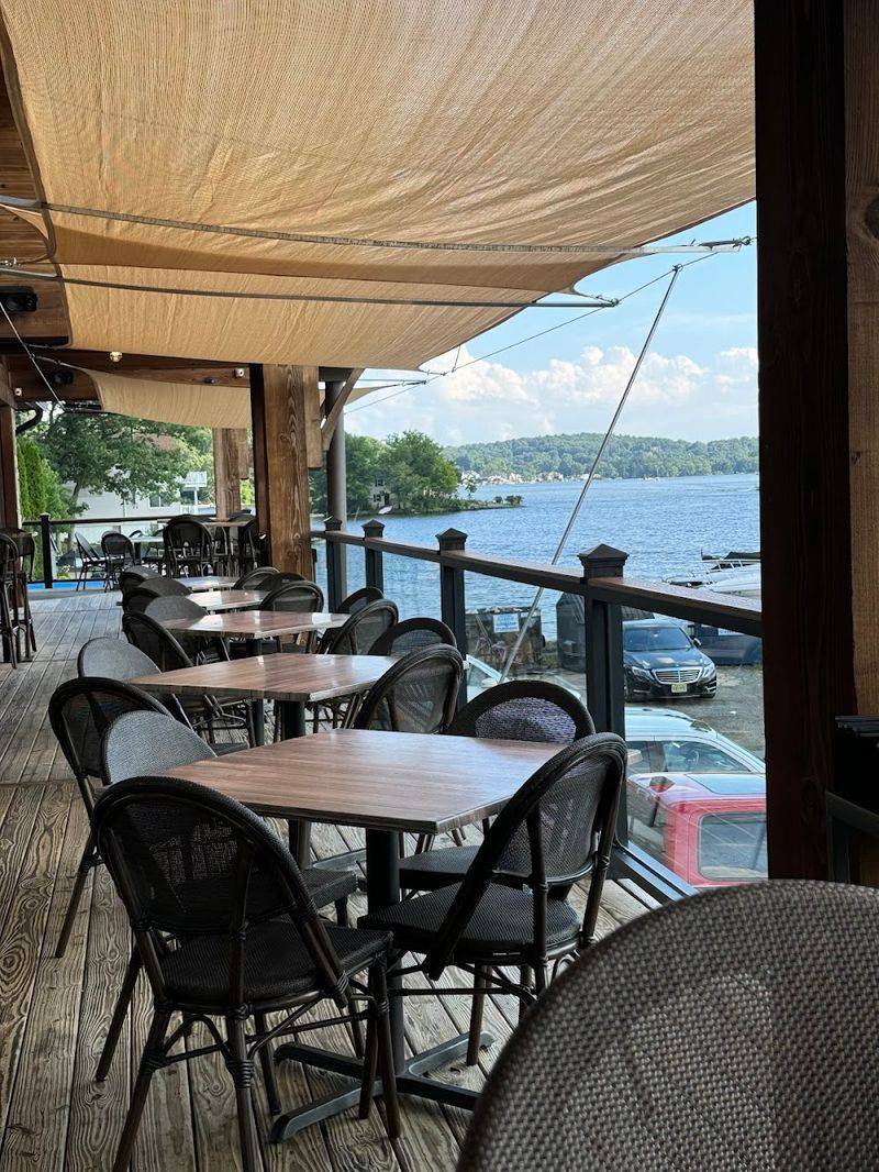 Enjoy Scenic Dining At These New Jersey Lakeside Restaurants - Decor Hint Stone Water at 3 Peaks Marina, Lake Hopatcong