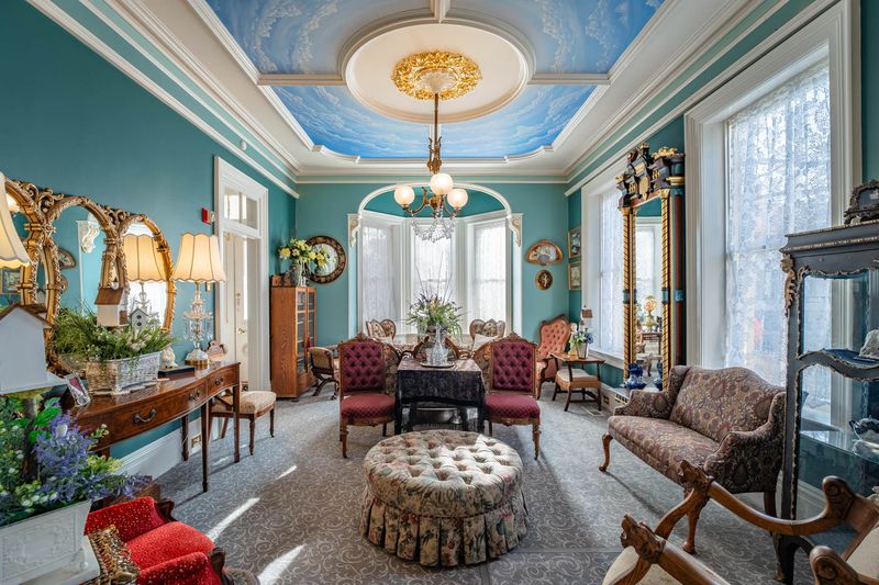 Nevada's 1876 Rinckel Mansion Shines With Gold And Hand-Painted Splendor - Decor Hint Parlor And Living Spaces With Gold Accents