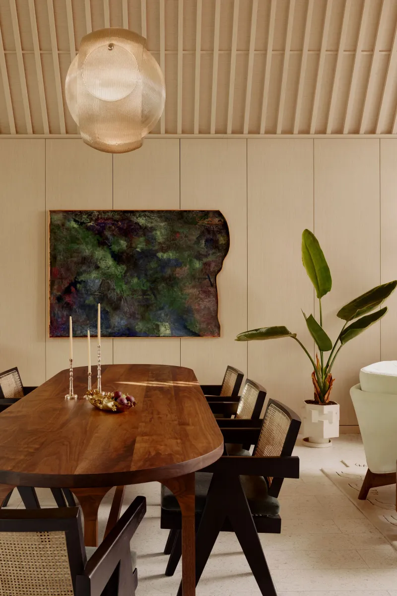 Dining Space Anchored By Custom Table