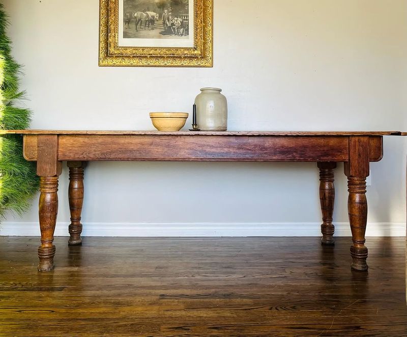 10 Oregon Willamette Valley Farm Tables That Make The Kitchen The Party - Decor Hint Rustic Pine Harvest Table