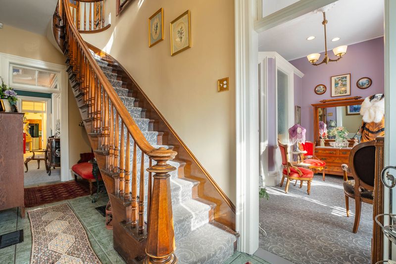 Nevada's 1876 Rinckel Mansion Shines With Gold And Hand-Painted Splendor - Decor Hint Entry Hall And Main Staircase