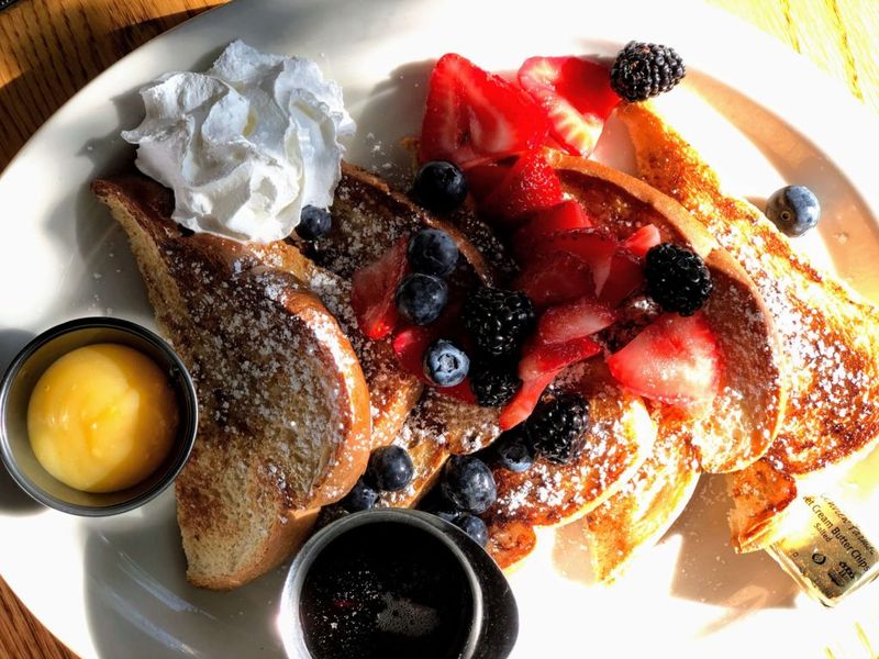 Sweet Cream Stuffed French Toast at Riverhorse on Main