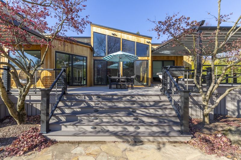 Outdoor Decks And Patios Extending Split-Level Living