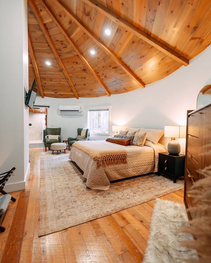 Michigan Lake House Bedrooms Perfect For Snuggling Up Lakeside - Decor Hint Converted Silo Sleeping Tower on Lake Leelanau