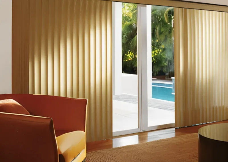 Vertical Blinds Covering Sliding Doors