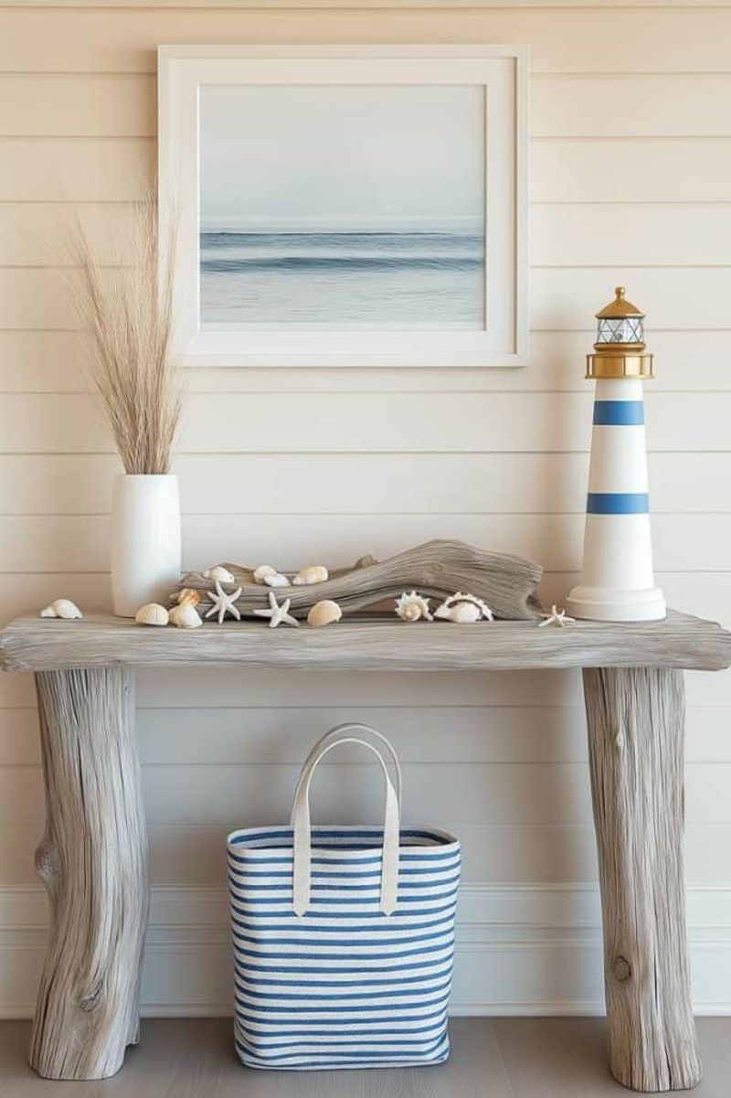 Weathered Wood Console Table