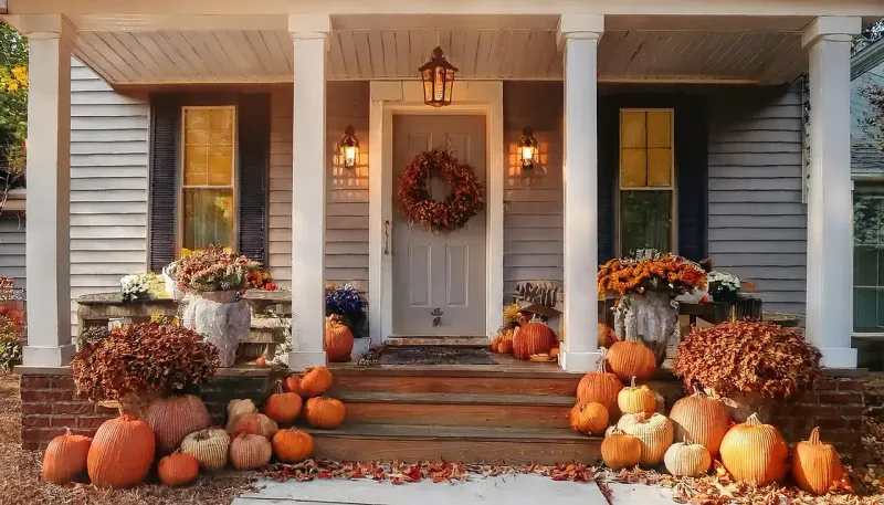Pumpkin Patch Theme With Various Sizes And Colors