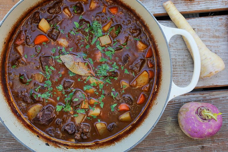 Elk Stew With Root Vegetables
