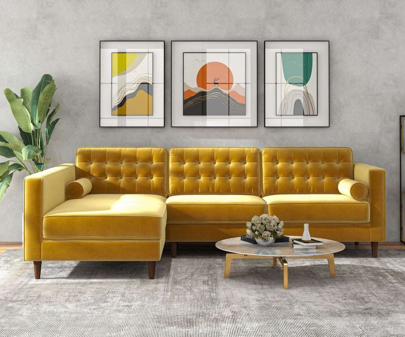 12 Iowa Sofa Colors Designers Agree Are Officially Out - Decor Hint Mustard Yellow
