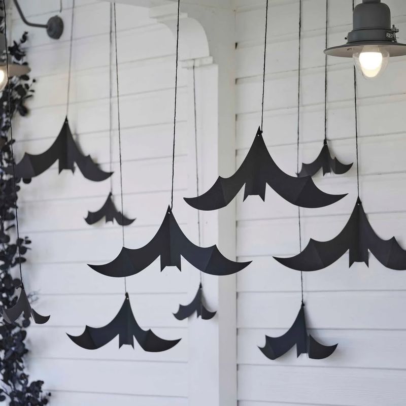 Bats Swarming A Covered Porch Ceiling