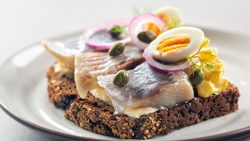 Pickled Herring On Rye - Scandinavian Heritage Sandwich