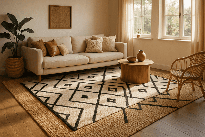 Layered Geometric Rugs