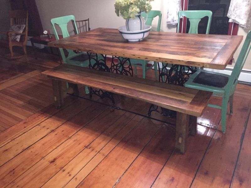 Farm Tables Across Michigan That Transform Kitchen Spaces - Decor Hint Mixed Wood Tables from Detroit Urban Workshops
