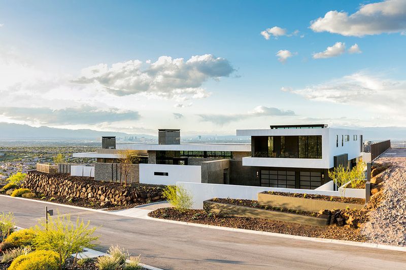 Desert Contemporary With Heavy Stone Veneer