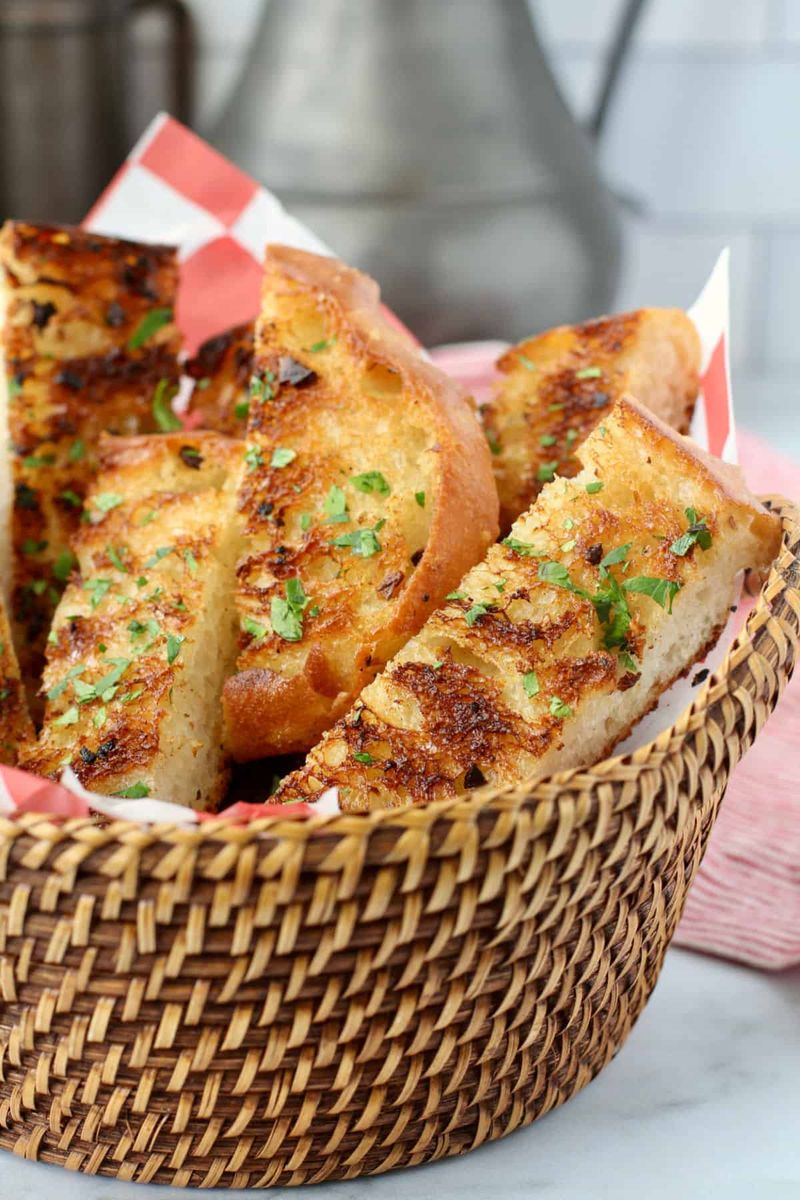 Grilled Sourdough Garlic Bread