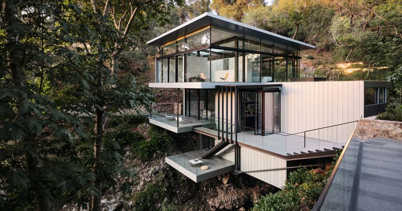 Hillside Contemporary Views Homes