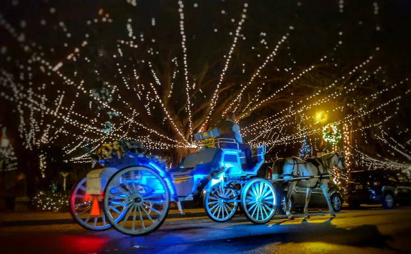 St. Augustine's Nights of Lights Make This Coastal Florida Town A Must-Visit Before Christmas - Decor Hint Free Horse-Drawn Carriage Rides Through the Glowing Streets