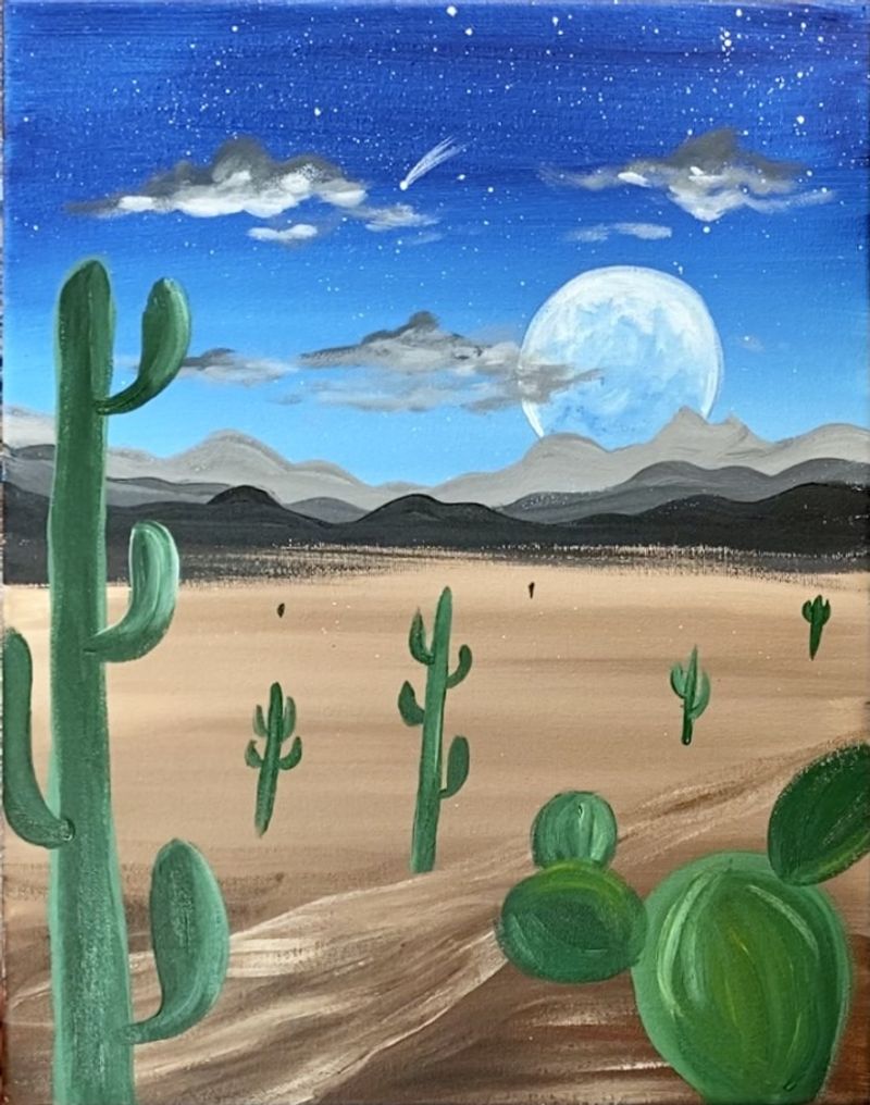 Desert Landscape Murals Or Art
