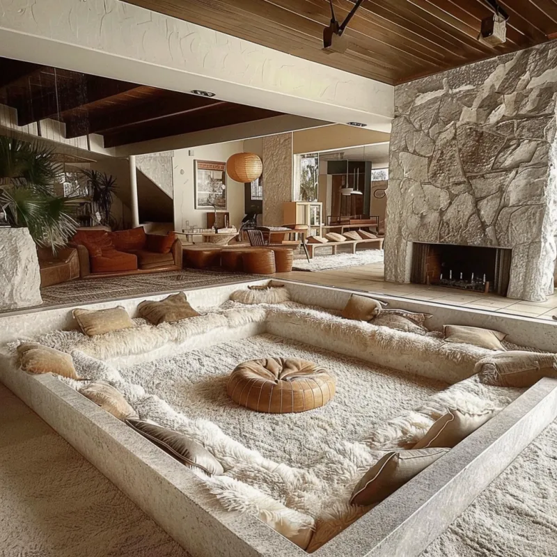 Texas Homes Are Bringing Back These 12 'Outdated' Design Trends - Decor Hint Conversation Pits For Gathering
