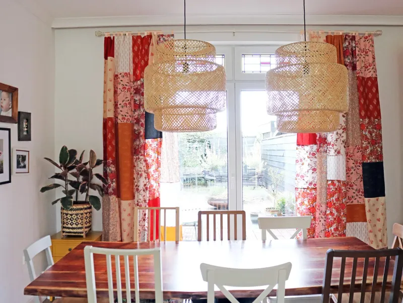 Patchwork Quilted Curtain Panels