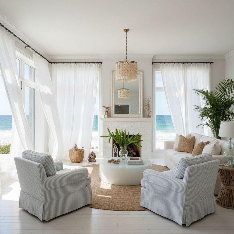 California Beach-Inspired Décor That Transforms Homes - Decor Hint Large Windows and Sheer Curtains
