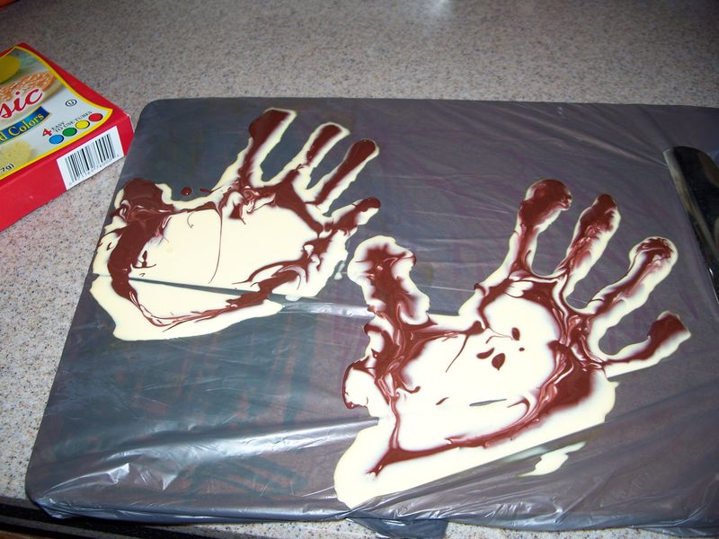 Bova's Bakery Bloody Handprint Cannoli
