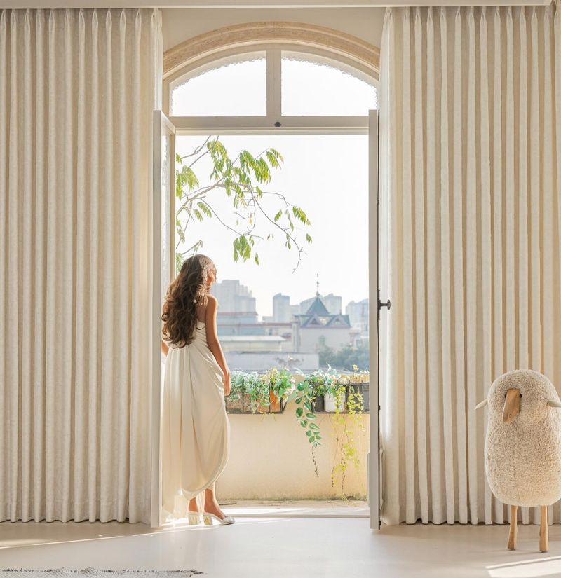 Ignoring Natural Light and Using Heavy Curtains