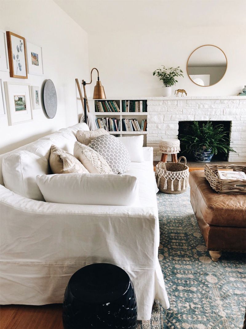 Linen Slipcovered Sofa