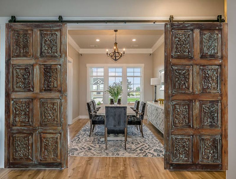 The Rustic Barn Doors In These Kansas Farmhouses That Transform Every Room Instantly - Decor Hint Double Barn Doors for Living Room Dividers