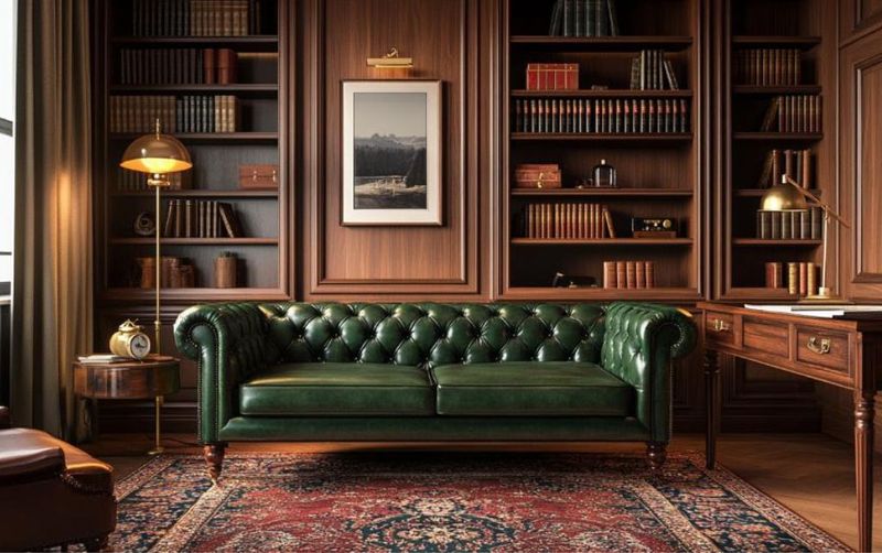 Forest Green Leather