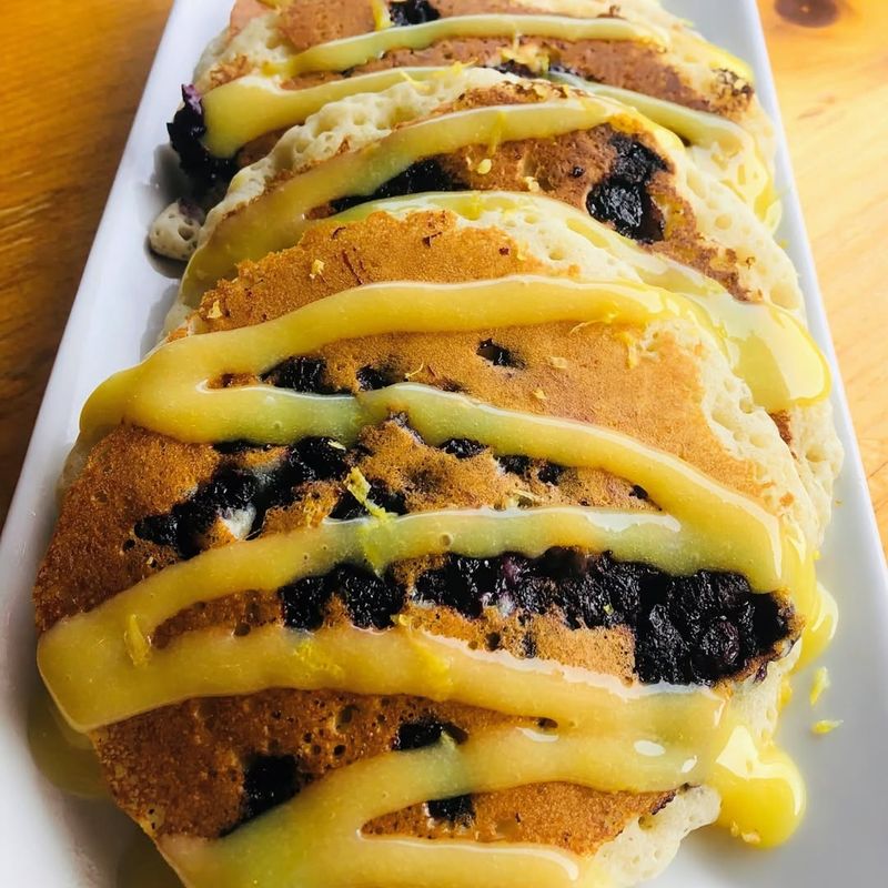 Wayside Restaurant's Lemon Blueberry Flapjacks