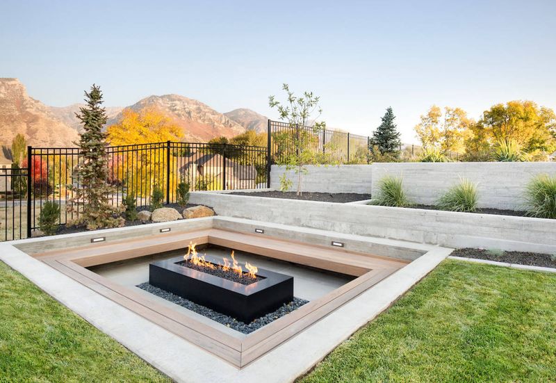 Sunken Seating Area with Fire Feature