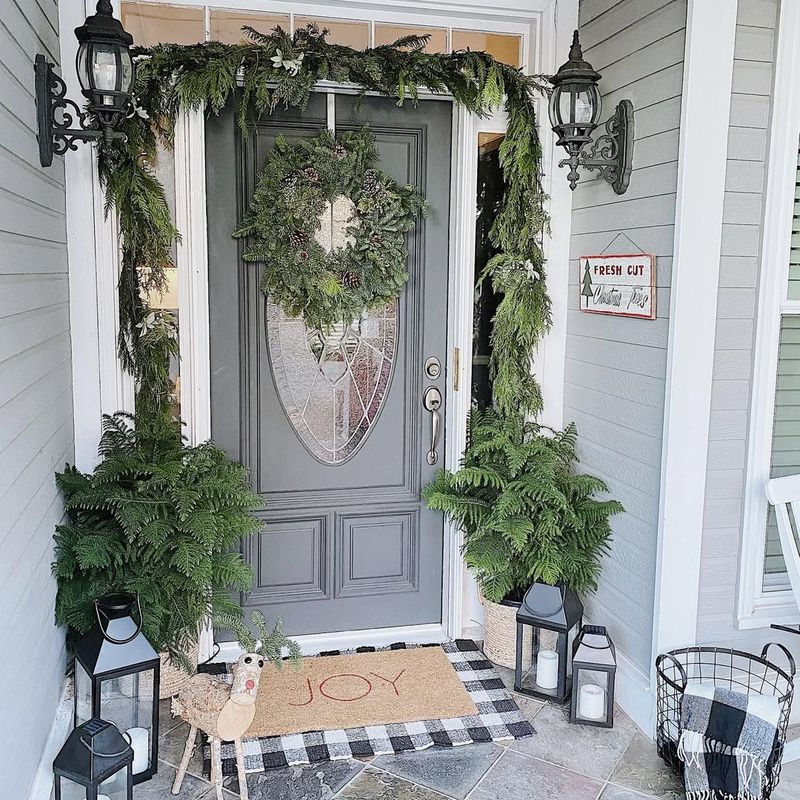 Mountain-Inspired Pinecone and Evergreen Garlands