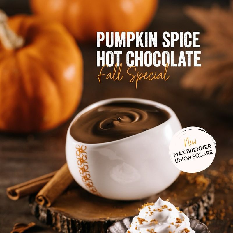 Pumpkin Treats Taking Over New York This Fall - Decor Hint Pumpkin Spice Hot Chocolate at Max Brenner