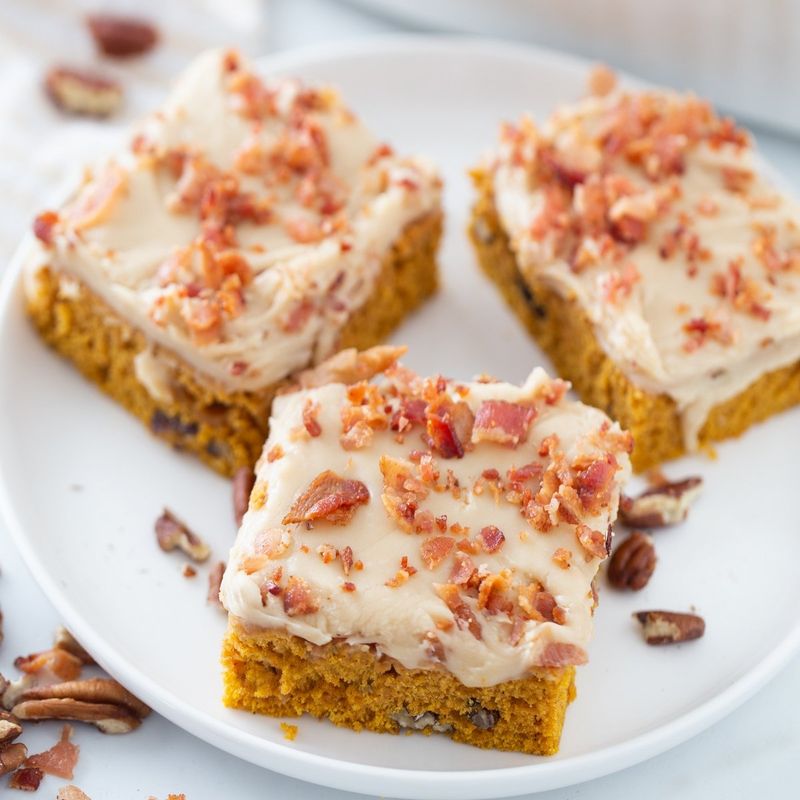 Maple Bacon Pumpkin Brownies