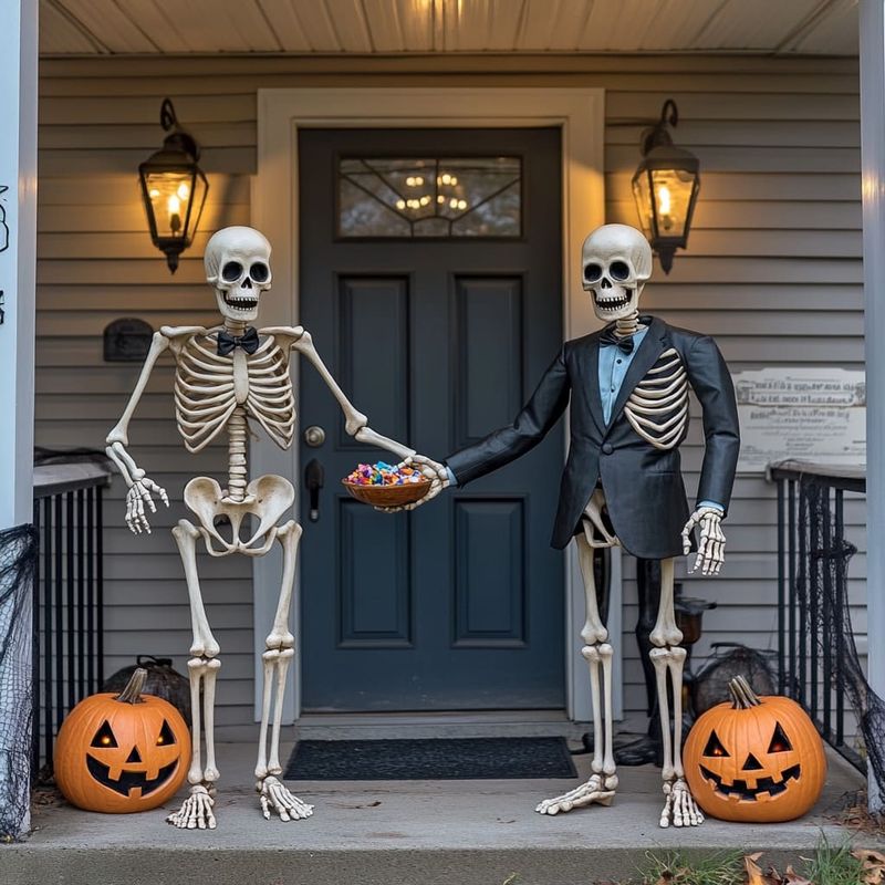 Massachusetts Celebrates With 19 Magical Halloween Displays Neighbors Love - Decor Hint Skeleton Family Scenes