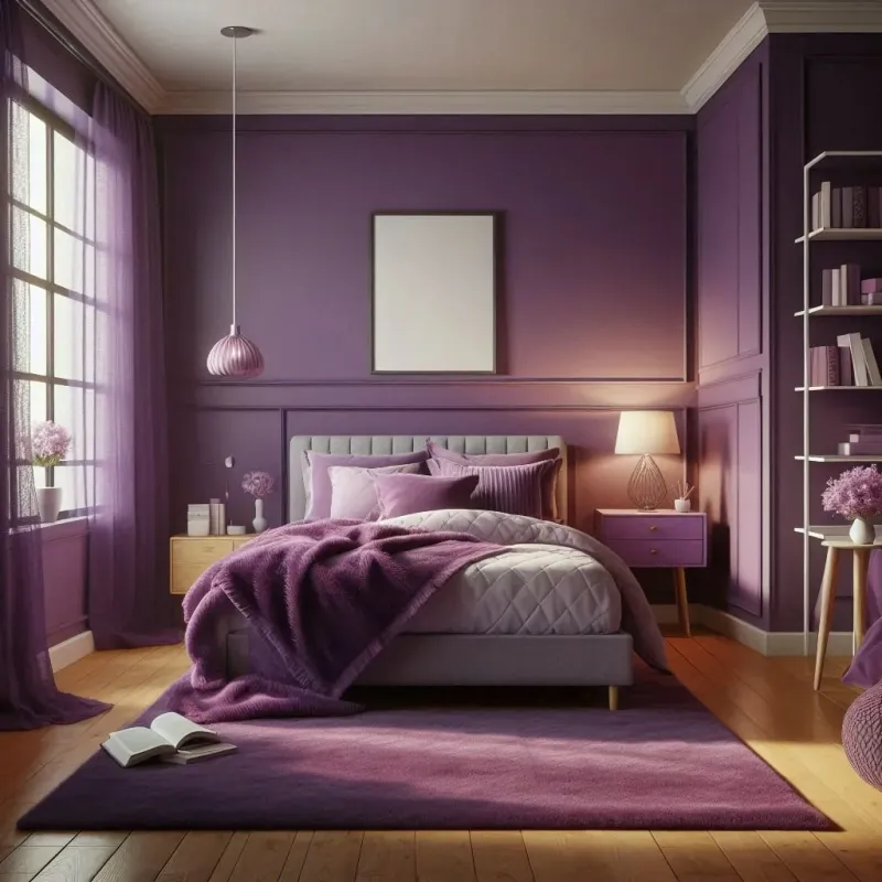 15 Paint Colors In Texas Designers Say Are Officially Out - Decor Hint Purple Feature Walls