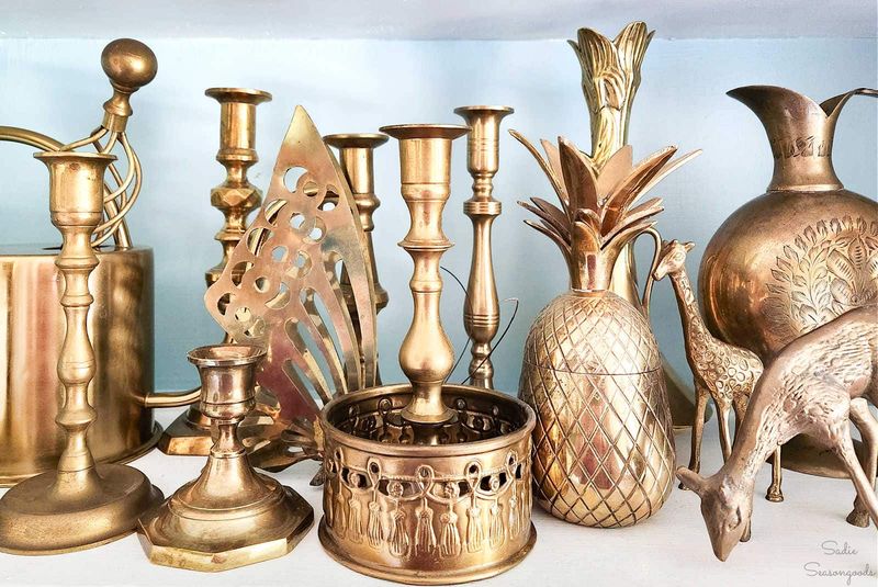 Antique Brass Candleholders